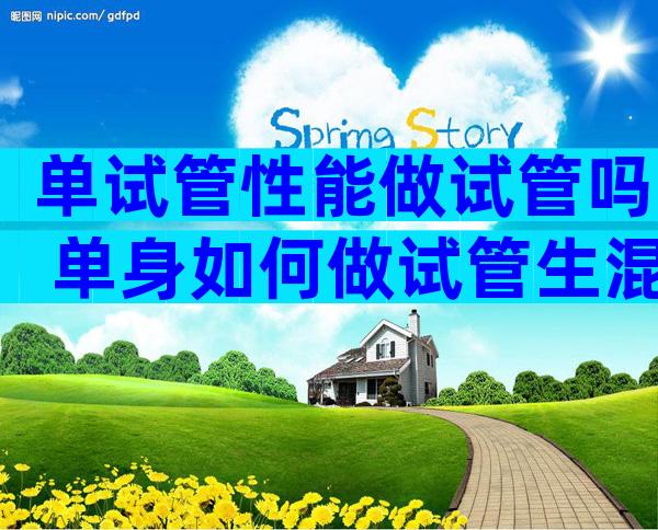 单试管性能做试管吗 单身如何做试管生混血宝宝